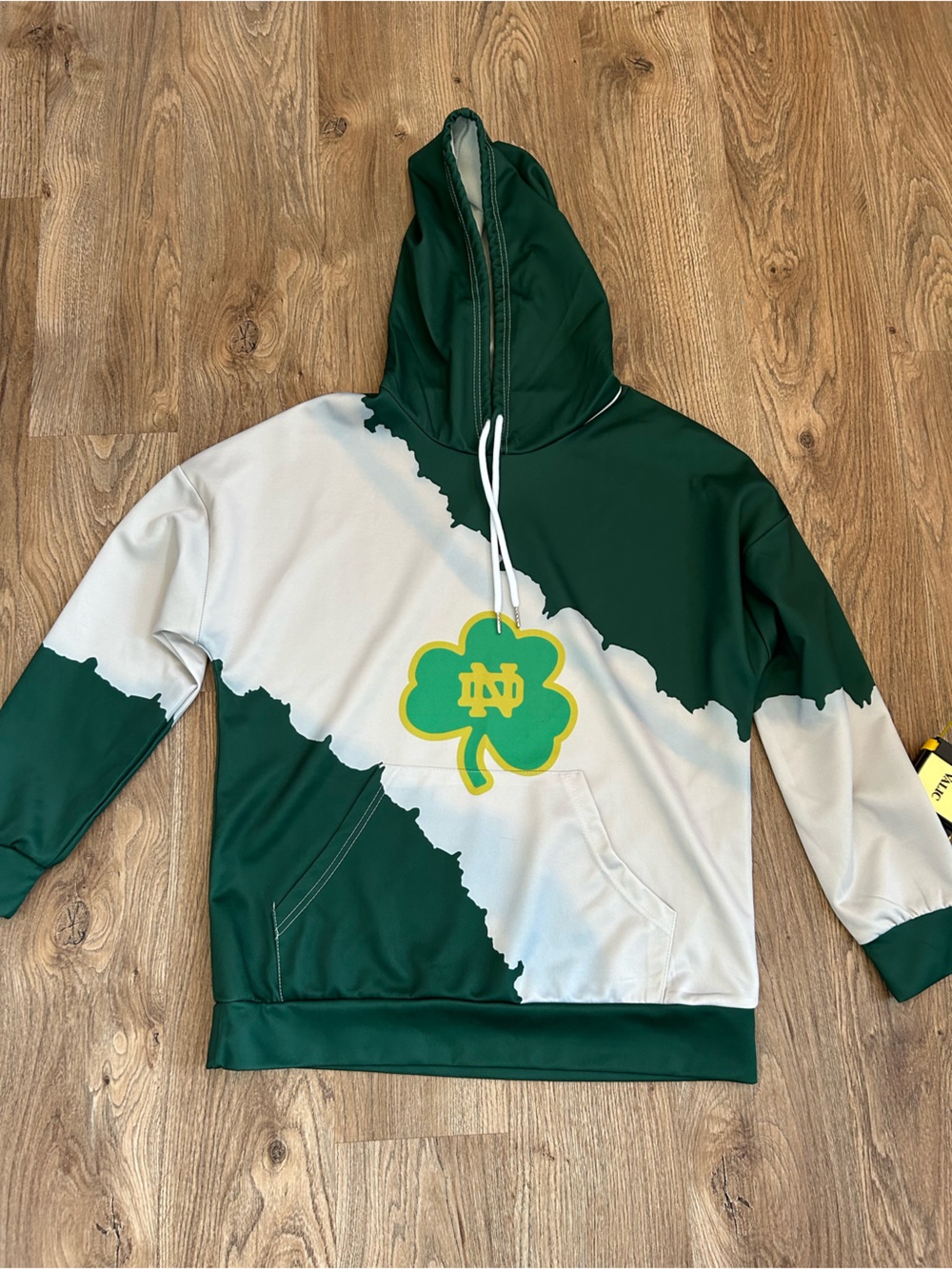 Notre Dame Green and White Pullover Hoodie